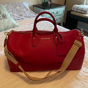 Michael Kors large leather weekender duffle
